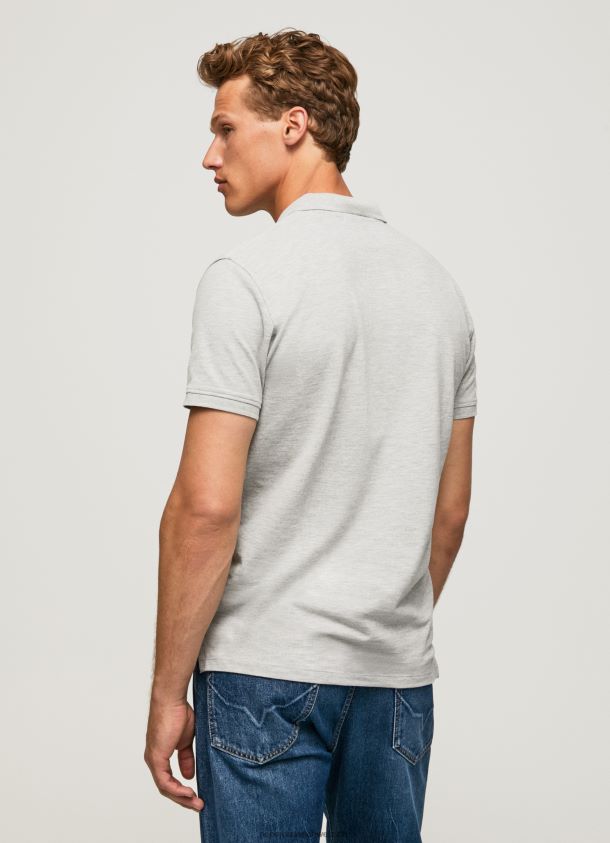 Logo-T-Shirt Männer Pepe Jeans grau meliert 84XH6T1084