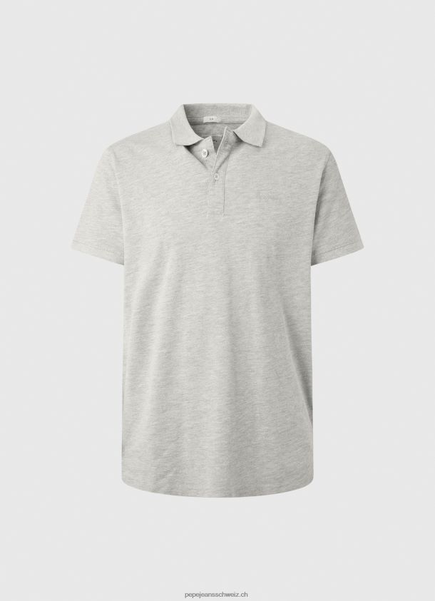 Logo-T-Shirt Männer Pepe Jeans grau meliert 84XH6T1084