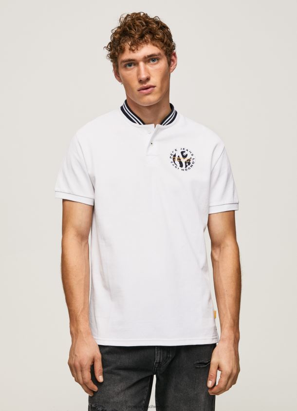 Pique-Poloshirt mit Baseballkragen Männer Pepe Jeans Weiss 84XH6T1087