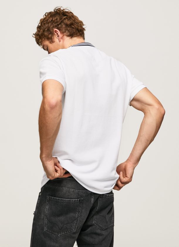 Pique-Poloshirt mit Baseballkragen Männer Pepe Jeans Weiss 84XH6T1087