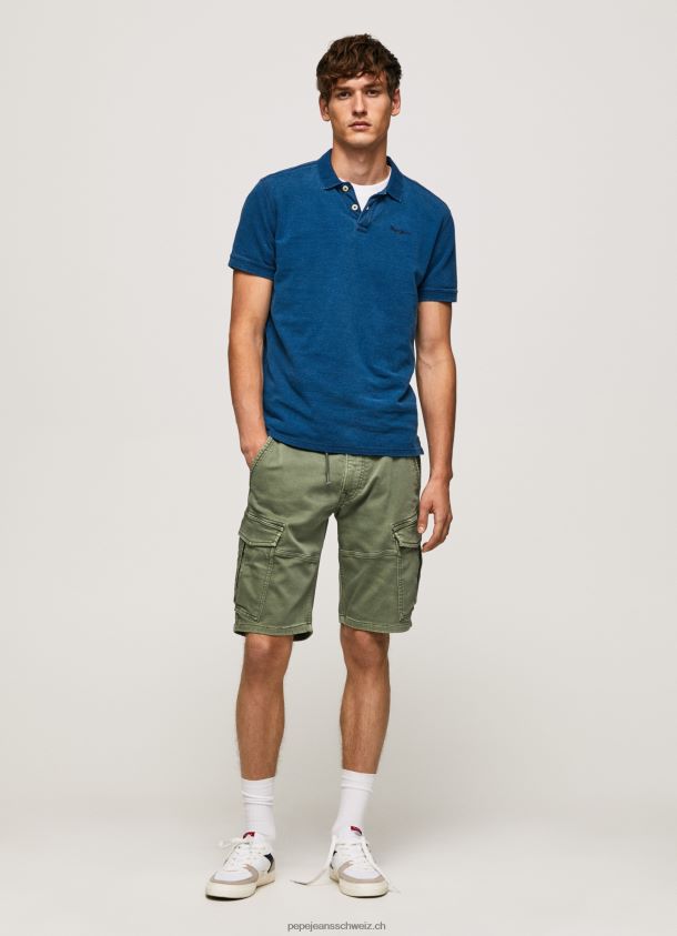 Poloshirt aus Baumwolle mit Used-Effekt Männer Pepe Jeans Indigo 84XH6T1079