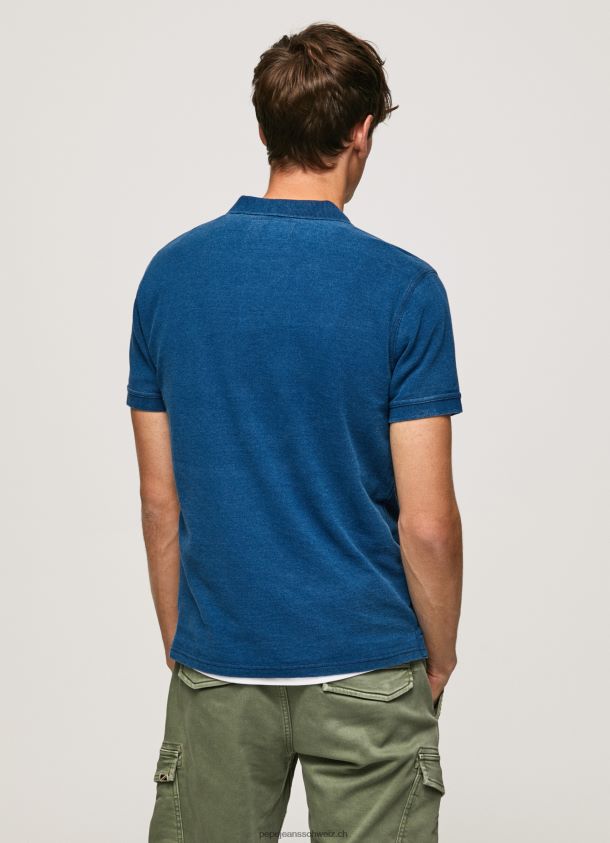 Poloshirt aus Baumwolle mit Used-Effekt Männer Pepe Jeans Indigo 84XH6T1079