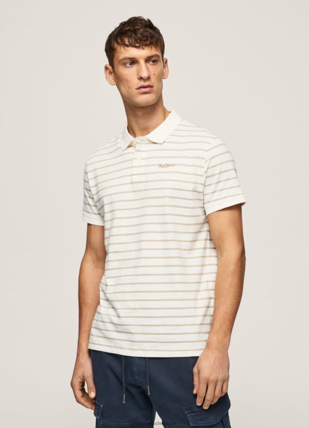 Poloshirt mit gestreiftem Aufdruck Männer Pepe Jeans nicht-gerade weiss 84XH6T1092