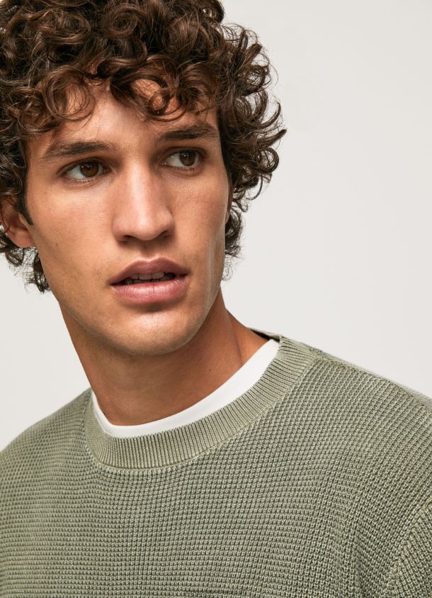 Baumwolljersey in Waffelstrick Männer Pepe Jeans Gießen 84XH6T853