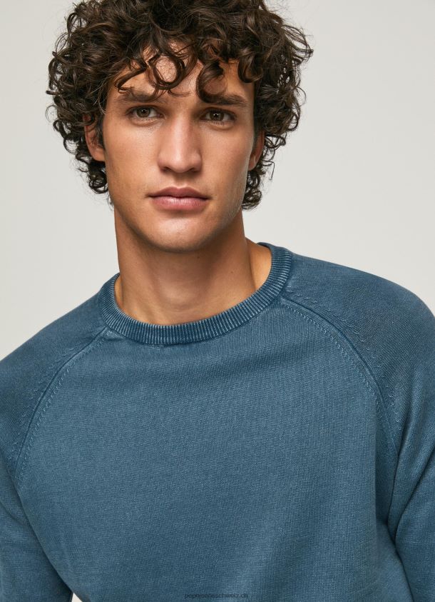 Baumwolljersey mit rundem Kragen Männer Pepe Jeans Jarman 84XH6T864