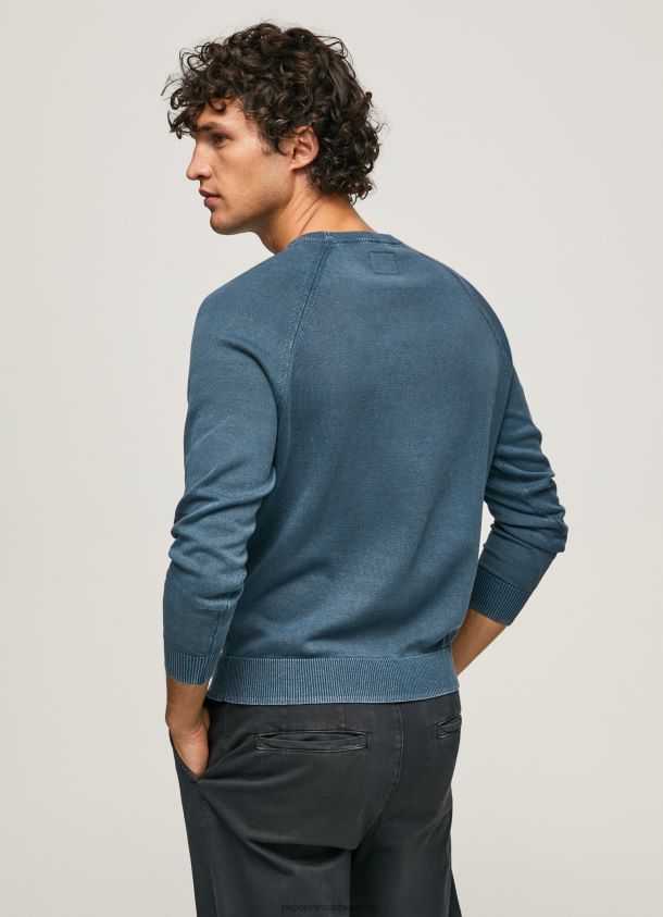 Baumwolljersey mit rundem Kragen Männer Pepe Jeans Jarman 84XH6T864