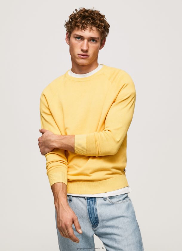 Baumwolljersey mit rundem Kragen Männer Pepe Jeans scheinen 84XH6T862