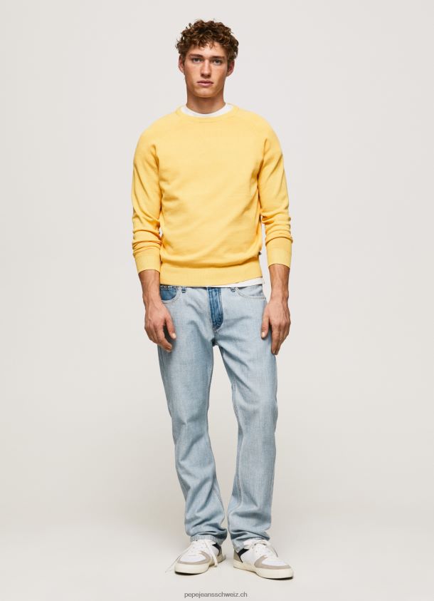 Baumwolljersey mit rundem Kragen Männer Pepe Jeans scheinen 84XH6T862