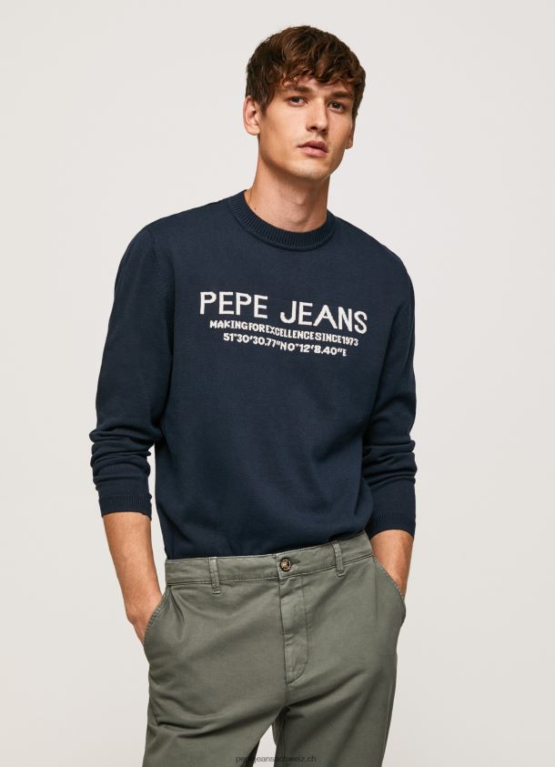 Pluton-Jersey mit abgerundetem Kragen Männer Pepe Jeans dulwich 84XH6T850