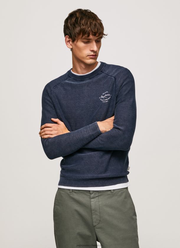 Wählen Sie Rundhals-Jersey Männer Pepe Jeans Indigo 84XH6T858