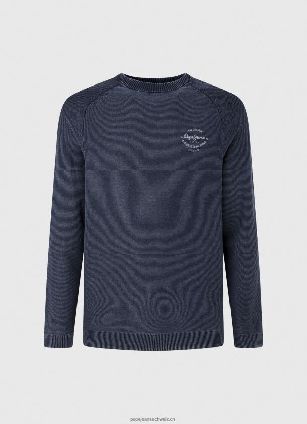 Wählen Sie Rundhals-Jersey Männer Pepe Jeans Indigo 84XH6T858