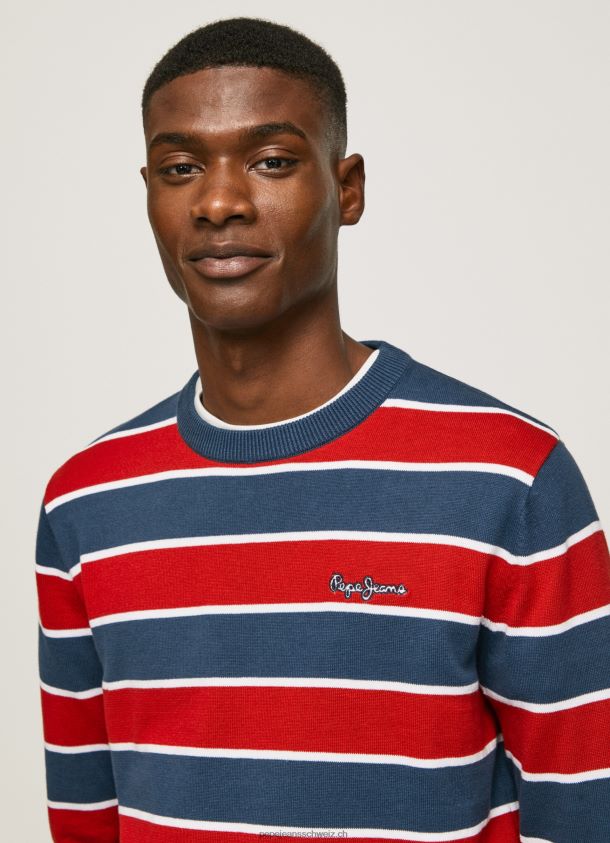 gestreifter Baumwolljersey Männer Pepe Jeans multi 84XH6T861