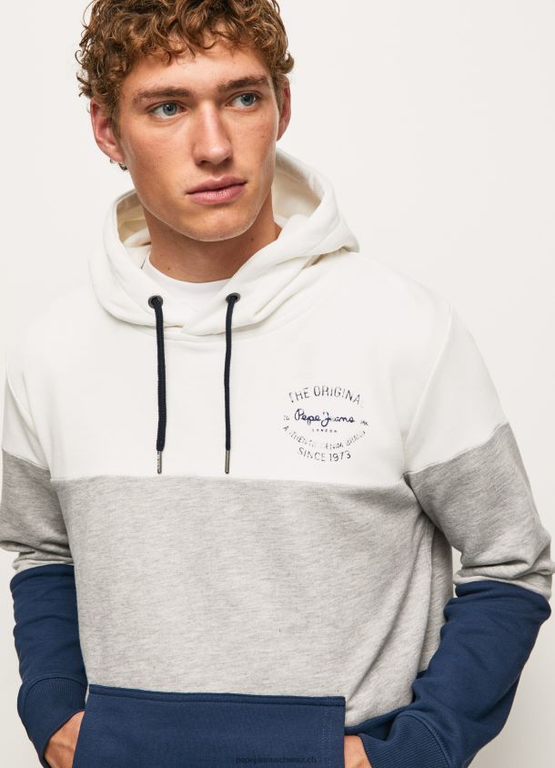 Baumwoll-Pullover mit Farbblöcken Männer Pepe Jeans Jarman 84XH6T871