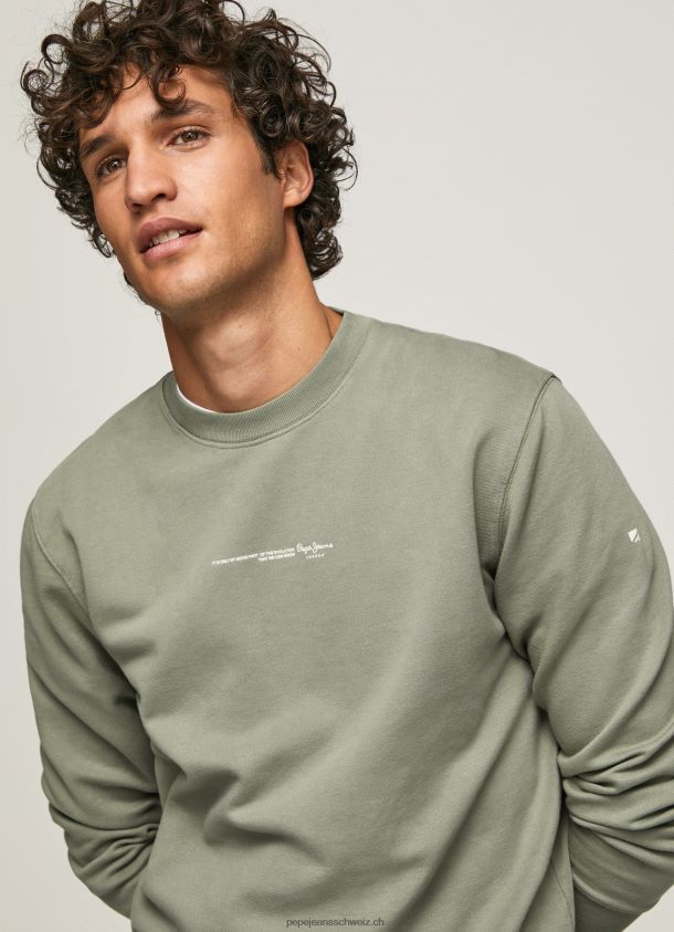 Baumwoll-Sweatshirt mit Logo-Print Männer Pepe Jeans Gießen 84XH6T908