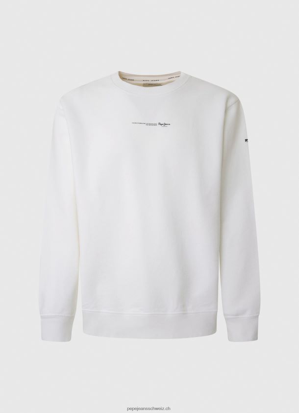 Baumwoll-Sweatshirt mit Logo-Print Männer Pepe Jeans Weiss 84XH6T897