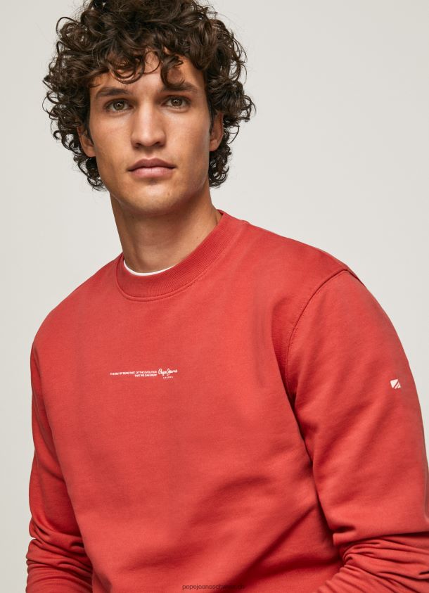 Baumwoll-Sweatshirt mit Logo-Print Männer Pepe Jeans studiorot 84XH6T906