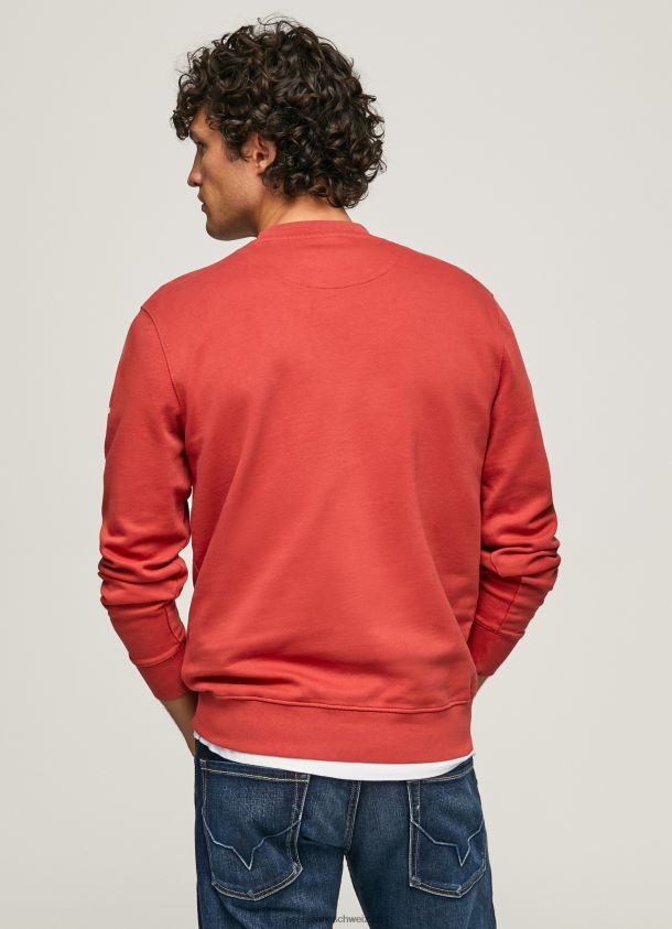 Baumwoll-Sweatshirt mit Logo-Print Männer Pepe Jeans studiorot 84XH6T906