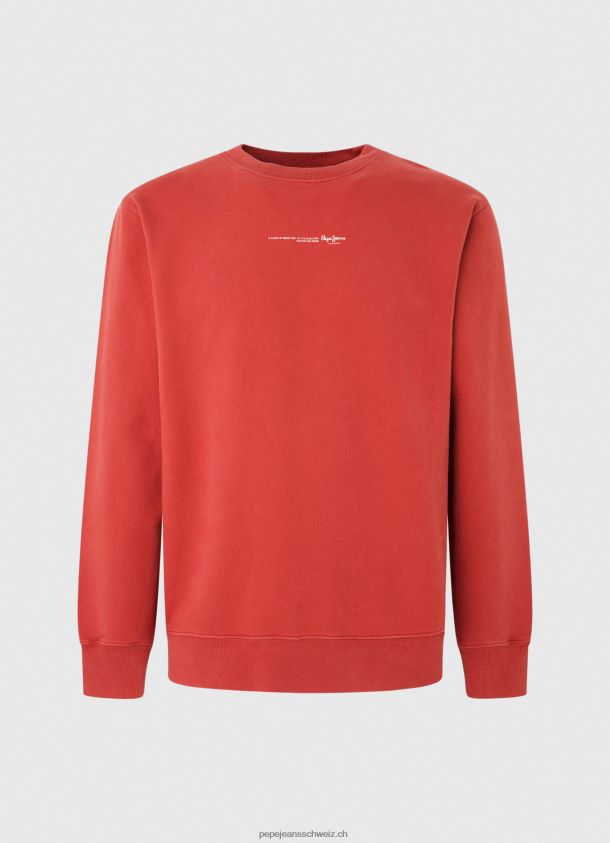 Baumwoll-Sweatshirt mit Logo-Print Männer Pepe Jeans studiorot 84XH6T906