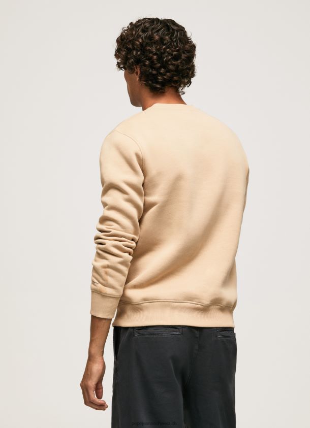 Baumwollpullover mit 1973-Logo Männer Pepe Jeans Stein 84XH6T889