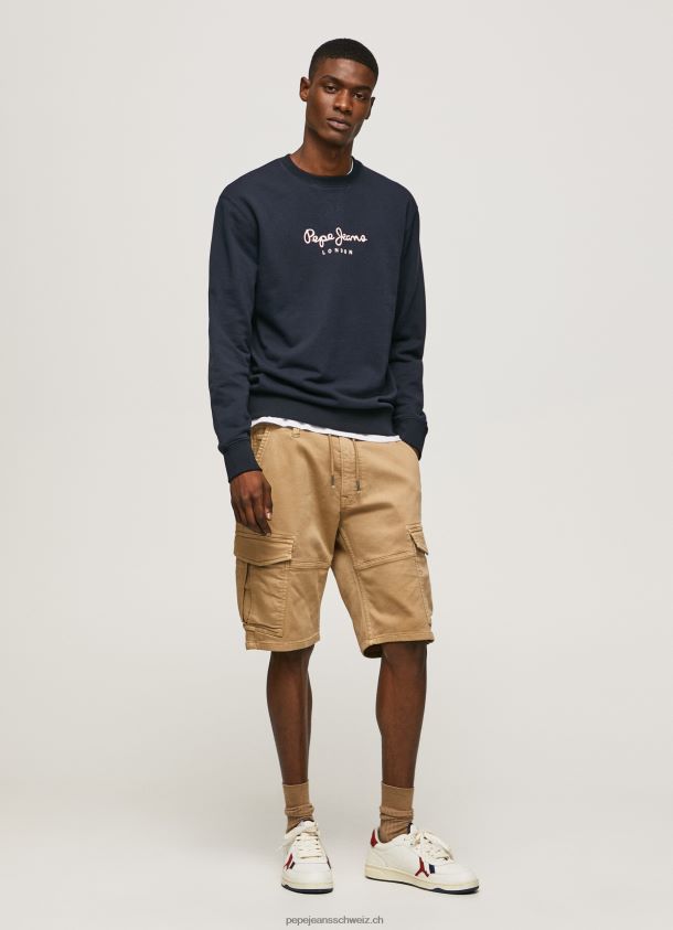 Baumwollpullover mit bedrucktem Logo Männer Pepe Jeans dulwich 84XH6T884