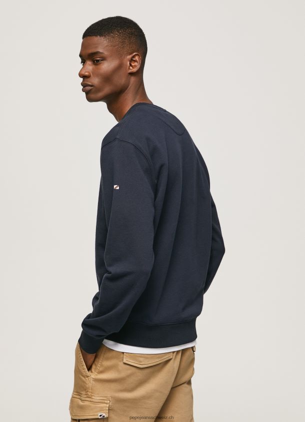Baumwollpullover mit bedrucktem Logo Männer Pepe Jeans dulwich 84XH6T884