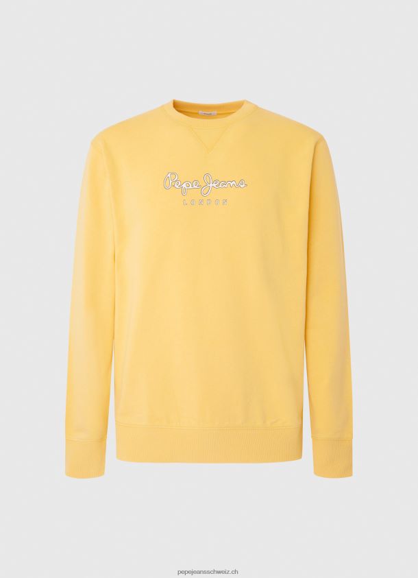 Baumwollpullover mit bedrucktem Logo Männer Pepe Jeans scheinen 84XH6T888