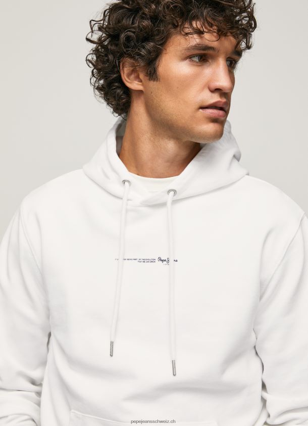 Kapuzenpullover aus Baumwolle Männer Pepe Jeans Weiss 84XH6T910