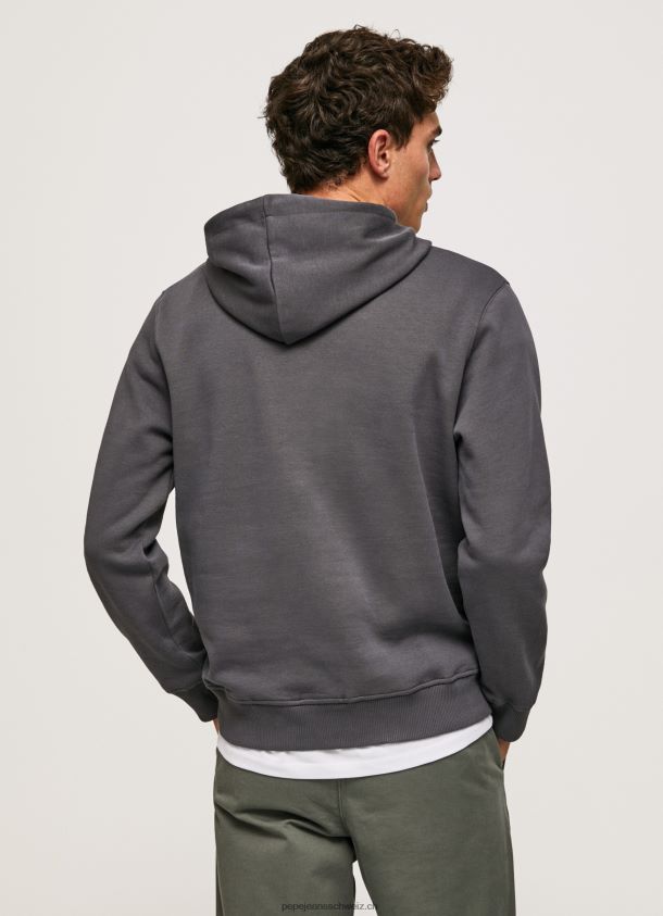 Kapuzenpullover aus Baumwolle Männer Pepe Jeans schwarz gewaschen 84XH6T875