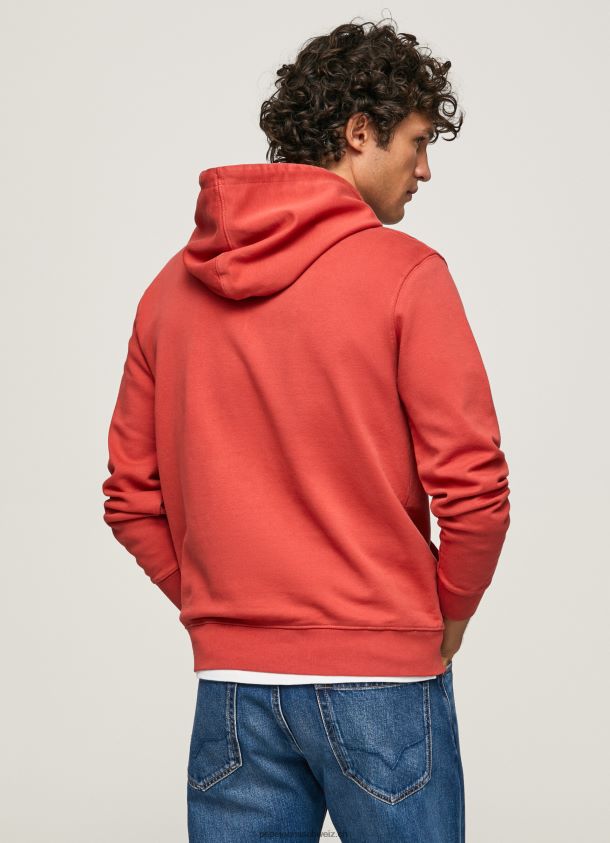 Kapuzenpullover aus Baumwolle Männer Pepe Jeans studiorot 84XH6T909