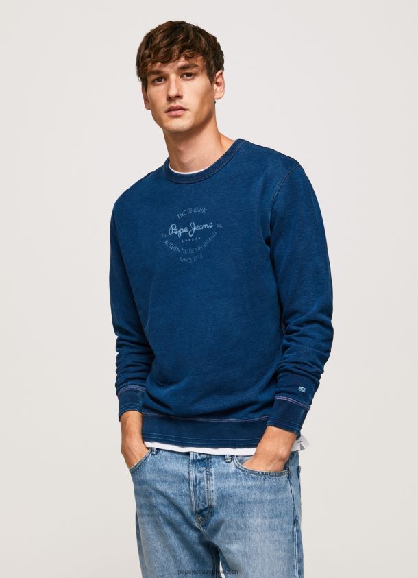 Pullover aus Baumwolle mit Rundkragen Männer Pepe Jeans Indigo 84XH6T868