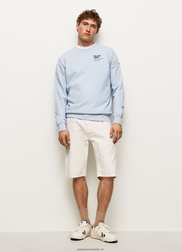 Pullover aus Baumwolle mit Rundkragen Männer Pepe Jeans blau bleichen 84XH6T869