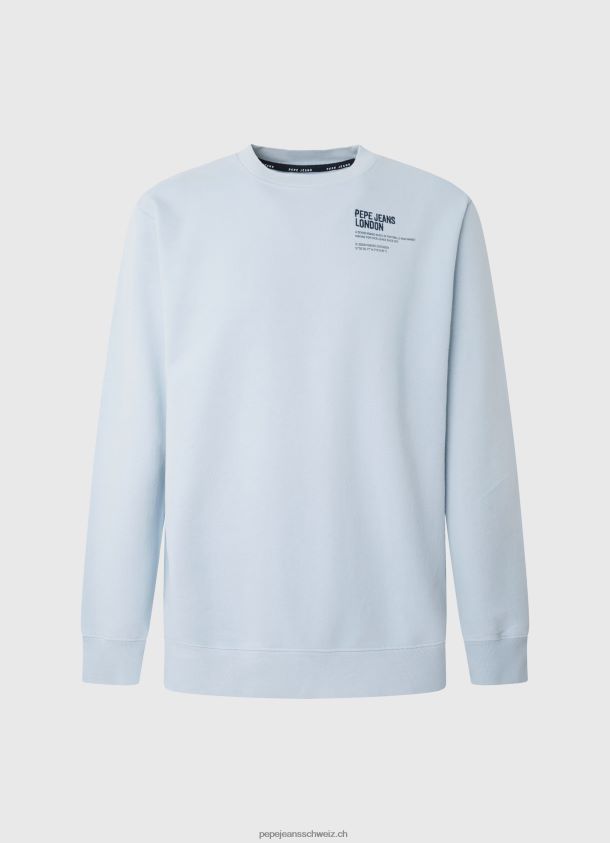 Pullover aus Baumwolle mit Rundkragen Männer Pepe Jeans blau bleichen 84XH6T869