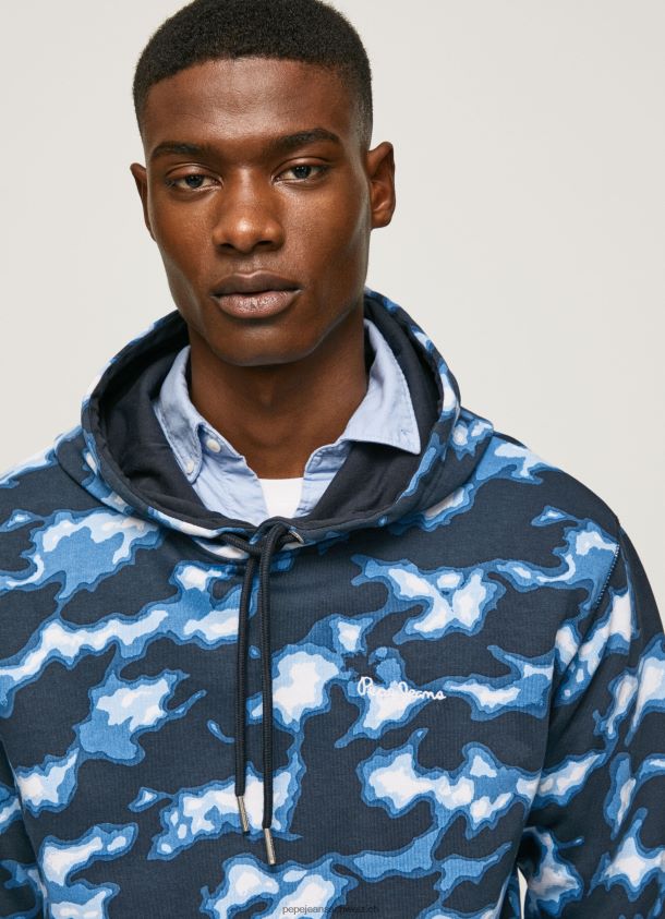 Pullover mit Camouflage-Print Männer Pepe Jeans Weiss 84XH6T879