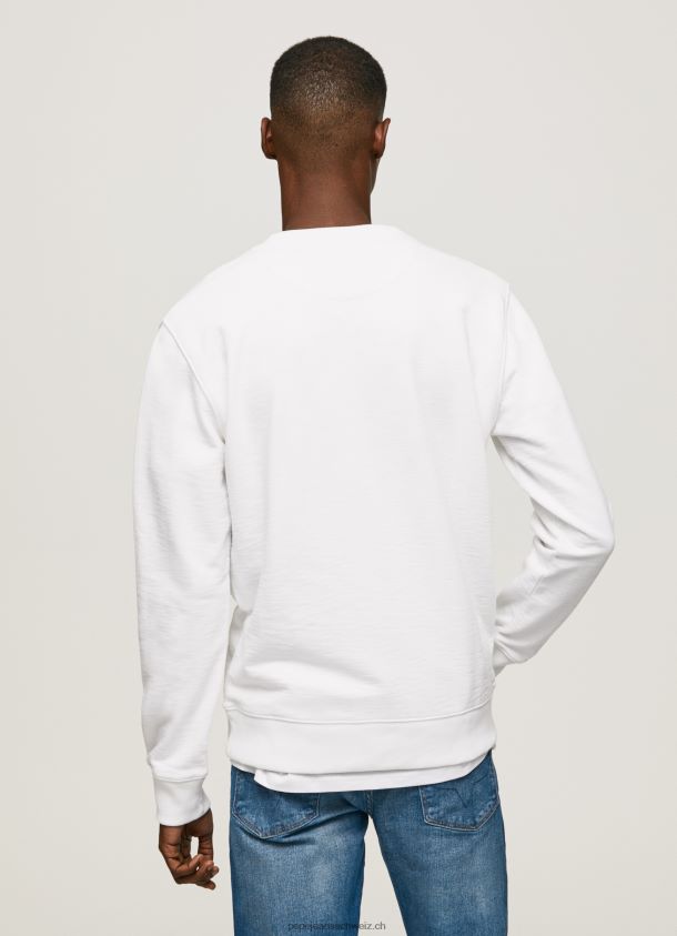 Pullover mit Flaggenlogo Männer Pepe Jeans Weiss 84XH6T899