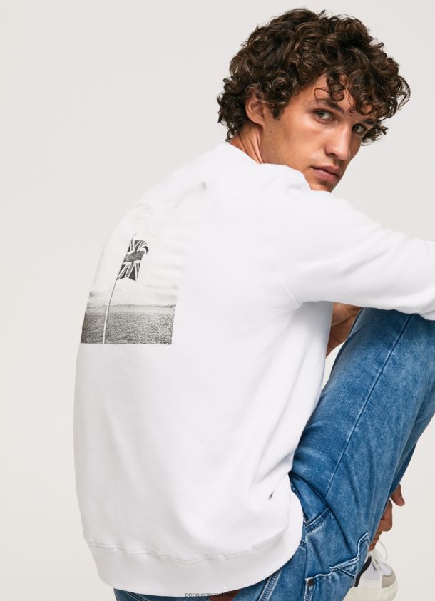 Pullover mit Fotodruck Männer Pepe Jeans Weiss 84XH6T867