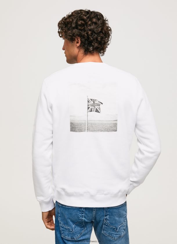 Pullover mit Fotodruck Männer Pepe Jeans Weiss 84XH6T867