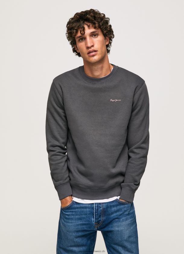 Pullover mit Fotodruck Männer Pepe Jeans schwarz gewaschen 84XH6T885