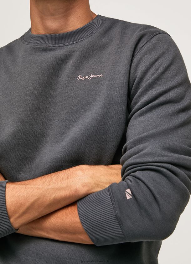 Pullover mit Fotodruck Männer Pepe Jeans schwarz gewaschen 84XH6T885