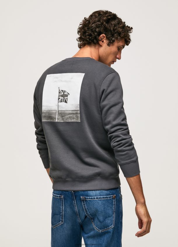 Pullover mit Fotodruck Männer Pepe Jeans schwarz gewaschen 84XH6T885