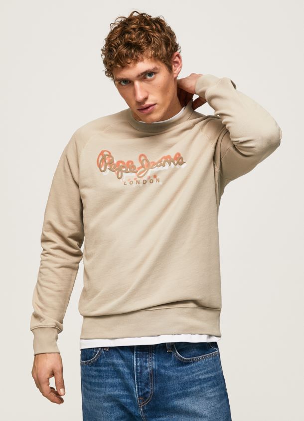 Pullover mit Logo-Print Männer Pepe Jeans Malz 84XH6T887