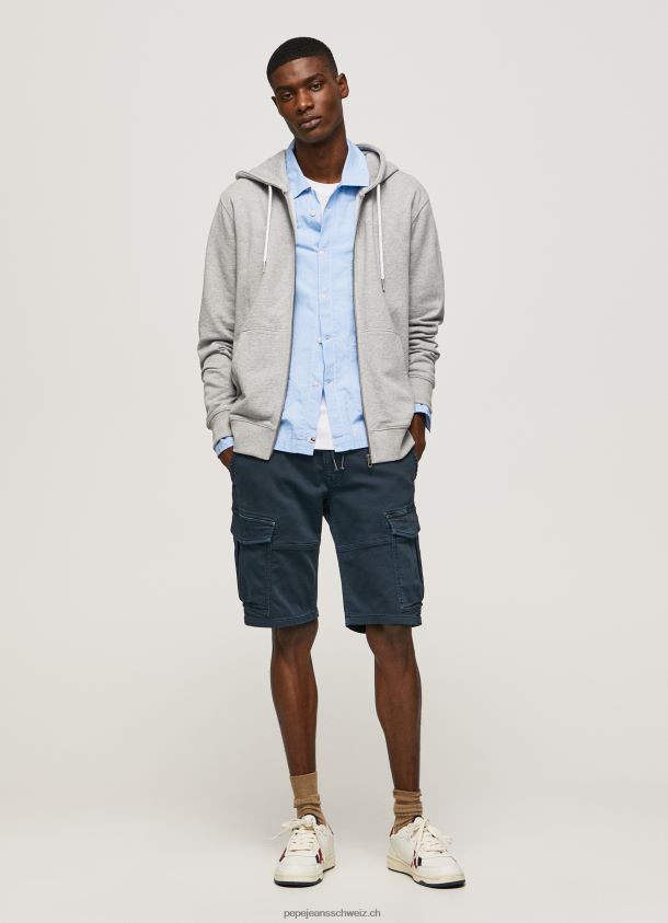 Pullover mit Logo-Print Männer Pepe Jeans grau meliert 84XH6T883