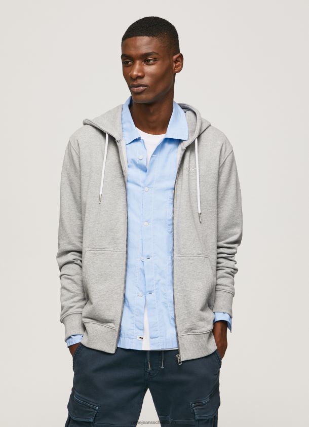 Pullover mit Logo-Print Männer Pepe Jeans grau meliert 84XH6T883