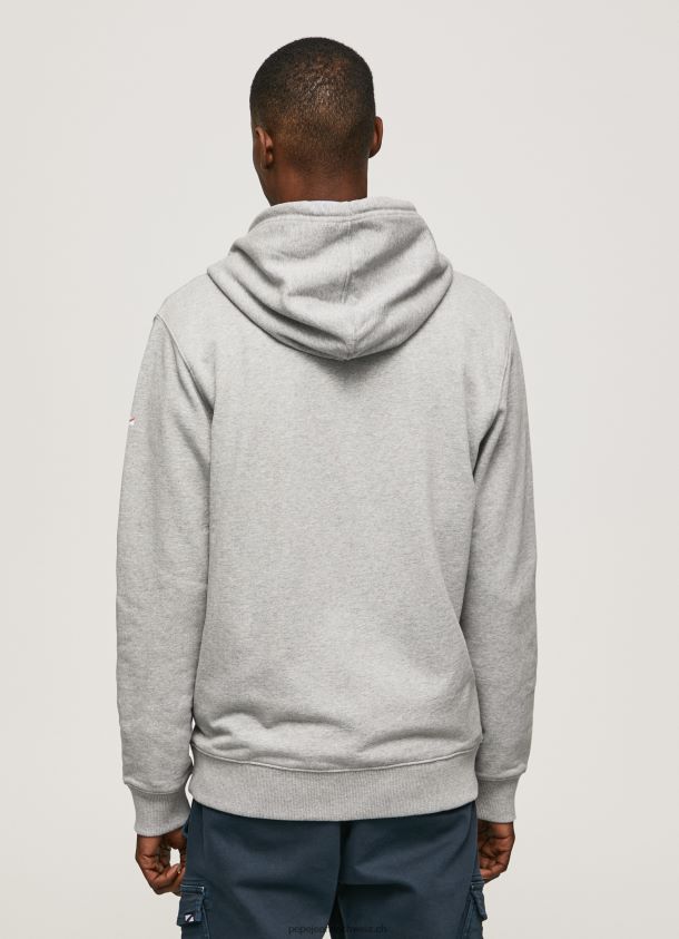 Pullover mit Logo-Print Männer Pepe Jeans grau meliert 84XH6T883