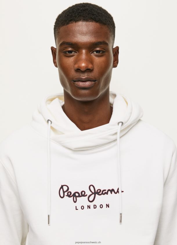 Pullover mit hochdichtem Logo Männer Pepe Jeans Weiss 84XH6T903