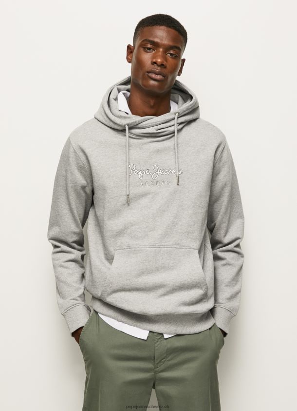 Pullover mit hochdichtem Logo Männer Pepe Jeans grau meliert 84XH6T904