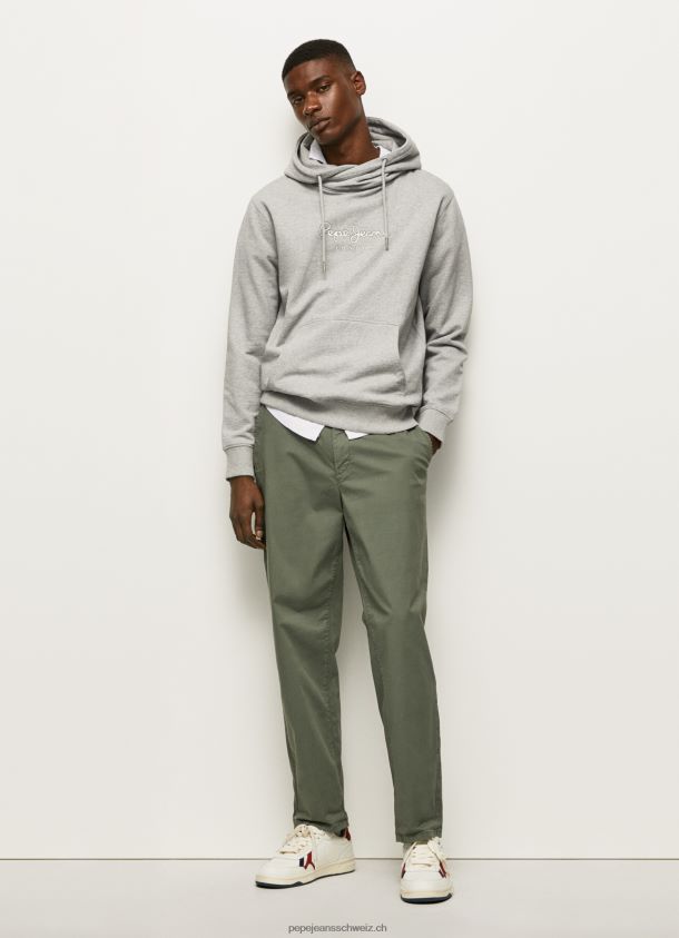 Pullover mit hochdichtem Logo Männer Pepe Jeans grau meliert 84XH6T904