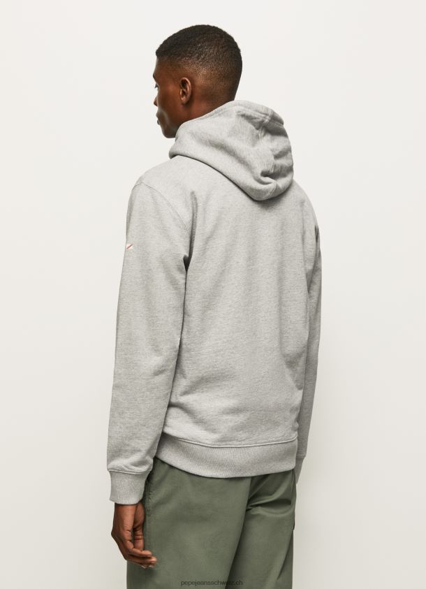 Pullover mit hochdichtem Logo Männer Pepe Jeans grau meliert 84XH6T904