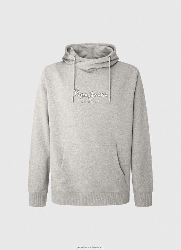 Pullover mit hochdichtem Logo Männer Pepe Jeans grau meliert 84XH6T904