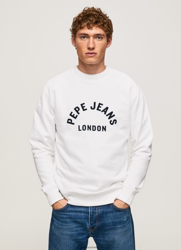 Sweatshirt mit Logo-Print Männer Pepe Jeans Weiss 84XH6T901