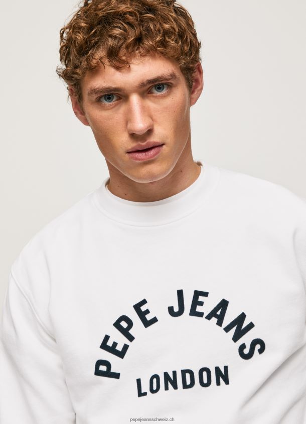 Sweatshirt mit Logo-Print Männer Pepe Jeans Weiss 84XH6T901